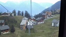 View to Rideralp from the second gondola lift to Moosfluh